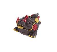 Feng Shui Statue Exquisite Toad Lucky Ornaments Three-legged Golden Toad Statue Office Desktop Money Frog Ornaments Attract Wealth And Good Luck Sculpture ornaments