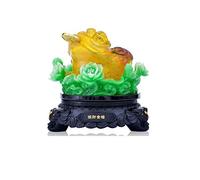 Feng Shui Statue,Feng Shui Lucky Gold Toad Decoration Three-legged Gold Toad Home Room Office Money Frog Statue Decoration Congratulations Gifts Symbol of Wealth Blessing Gift