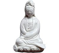 Feng Shui Statue,Guanyin Statue Small Ceramic Statue, Guanyin Buddhist Guanyin Sculpture Decoration Blessing Gift