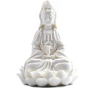 Feng Shui Statue,Guanyin Statue Small Pottery Ornament, Guanyin Buddhist Decoration, White Blessing Gift