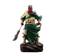Feng Shui Statue Lifelike Guan Gong God of Wealth Statue Green Robe/Red Robe Guan Yu Feng Shui Decor Home Office Decoration Tabletop Ornaments Good Lucky Gifts Sculpture ornaments