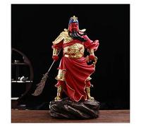 Feng Shui Statue Lifelike Guan Gong God of Wealth Statue Green Robe/Red Robe Guan Yu Feng Shui Decor Home Office Decoration Tabletop Ornaments Good Lucky Gifts Sculpture ornaments
