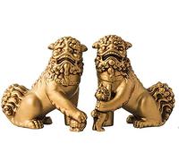 Feng Shui Statue,Lion Statue Home Decoration Wealth Sculpture Decoration Housewarming Gift Set Blessing Gift
