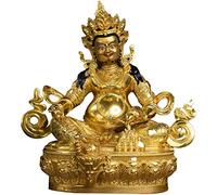 Feng Shui Statue,Painted Buddha Statue Copper God of Fortune Attract Wealth and Good Luck Chinese New Year Gift Feng Shui Decoration Blessing Gift