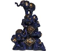 Feng Shui Statue,Statue Elephant Decorations For Home, Elephant Father And 2 Calves Playing On The Back Sculpture, Family Figurine Decoration Gifts Blessing Gift