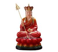 Feng Shui Statue Vintage Buddha Statue Decoration Chinese TangSeng Buddha Statue Lifelike Ksitigarbha Statue Exquisite Feng Shui Gift Great art Treasure Sculpture ornaments