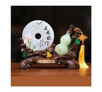 Feng Shui Statue Wealth Gourd Peace Buckle Ornaments,Fengshui Statue for Wealth and Luck,Luck Symbol Sculpture,Resin Desktop Ornament for Home Office Zen Decor