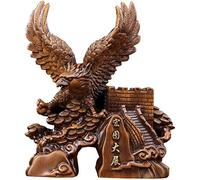 Feng Shui Statues and Figurines with Pen Holder, Prosperity Luck Sculptures Ornaments, Home Office Table Decoration Gift, Best Business and Housewarming Gifts