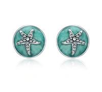 Feng Shui， Sterling Silver Earrings for Women, Simple Cute Starfish Stud Ocean Animal Studs Jewelry Birthday
