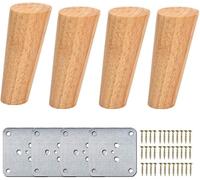 Feng Shui， Table Legs 4 pcs Wooden Furniture Legs,10cm,15cm,20cm,25cm,30cm,35cm Solid Wood Tapered Furniture Replacement Feet,Wood Sofa Legs,for Couch Ottoman TV Stand Vanity Chair Dresser ai (A 70cm)