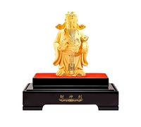 Feng Shui Table Statue God of Wealth Ornaments Interior Decoration Handicrafts Fortune and Good Luck Geomantic Omen Ornaments with Base Buddha Decoration (Size : L)