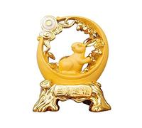 Feng Shui Table Statue Lucky Rabbit Ornaments for The Chinese Home Decoration Handicrafts Resin Rabbit Ornaments That Bring Wealth and Good Luck Buddha Decoration