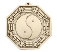 Feng Shui Tai-chi Mirror Ornament Traditional Tai-chi Mirror Brass Beautiful Appearance Fine Workmanship Drive Evil Spirits Props for Exorcism
