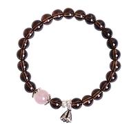 Feng Shui Tea Crystal Lucky Pink Crystal S925 Silver Attract Wealth Money Luck Passes Each Exam