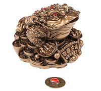 Feng Shui Toad Money lucky Fortune Wealth Chinese Coin Frog Toad Home Office Prosperity Decoration Tabletop Ornaments Good Lucky Gift Charm Wealth Lucky Money Frog