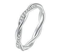 Feng Shui， Twist Ring for Women Fashion 925 Sterling Silver Stack Twisted Ring Stackable Diamond Rings Wedding Party Women Fashion Ring Size 5-10 (US 8)