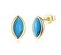 Feng Shui， TYKHGFS Top Oval Blue Stone Vintage Stud Earrings Geometric Unique Olive Shape Earrings For Women Ladies Anniversary