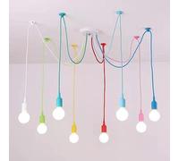 Feng Shui， Vintage Multicolor Ceiling Pendant Lamp E27 Light, Suspension Light Fitting Retro Hanging Chandelier, Pendant Light with Adjustable Cable for Living Room Bedroom Bar Cafe Hotels YYQB Made