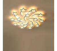 Feng Shui， Wall lamp, LED Hanging Ceiling Lamp Compatible with The Living Room Kitchen Bedroom White Star Acrylic Chandelier Dimmable Lighting Home(3 Lights)