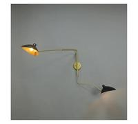 Feng Shui， Wall lamp, Nordic Designer Long Pole Wall Lights Bedroom Bedside Warm Reading Lamp Retro Rotatable Creative Lamps Home Decoration(1 Head Small)