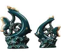 Feng Shui Wealth Animal Figurine Home Decor Collectible Gift Ornament Tropical Fish Sculpture Home Decoration Office Ornament