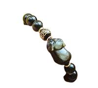 Feng Shui Wealth Black Obsidian Crystal Natural Gemstone Auspicious Lucky Charm Reiki Crystal Chakra Quartz,Gold Obsidian,10mm