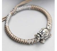 Feng Shui Wealth Bracelet Dragon 999 Pure Silver Bracelet Chinese Antique Style Auspicious Lucky Charm Bangle Prosperity for Money Good Luck Longevity/1958