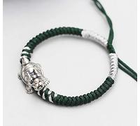 Feng Shui Wealth Bracelet Dragon 999 Silver Bracelet Hunter Green Chinese Antique Style Auspicious Lucky Charm Bangle Prosperity for Money Good Luck Longevity/1969
