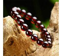 Feng Shui Wealth Crystal Natural 6A Grade Garnet Attract Love Talisman for Prosperity Money Good Luck Ward Spirits,8MM