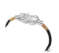 Feng Shui Wealth for Protection Silver Gold-Plated Adjustable Attract Wealth Luck Ward Spirits,Black b