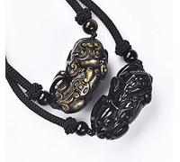 ,Feng Shui Wealth Necklace/Pi Yao Dragon Avatar Necklace Adjustable Chakra Gemstone Crystal Amulet for Money Good Luck Couple Men Women
