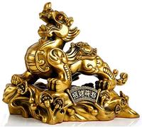 Feng Shui Wealth Pi Xiu Pi Yao Statue,Wealth And Good Luck Figurine For Office And Home Decoration Bronze 10inch