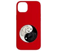 Feng Shui Yin Yang White Black Horses Taiji Symbol Case for iPhone 14 Plus