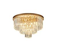 Feng Shui， YRYRYW During Light With Crystal Droplets,Mount Ceiling Lightceiling For Bedroom Living Room Bedroom Hallway,Crystal Chandelier,Chrome Finish-Black. 80 * 50cm Household faucets