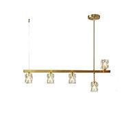 Feng Shui， YRYRYW For Dining Table Dining Room Bar,G9 Nordic Postmodern Light Luxury Long Strip Crystal Chandelier,Fashion All Copper Crystal Chandelier-Copper 60 * 31cm Household faucets