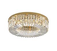 Feng Shui， YRYRYW Nordic Round Ceiling Light,E14 Crystal Chandelier,Flush Mount Ceiling Lamp 16 Inches Dimmable Ceiling Light For Hallway Bedroom Living Room-Chrome 40 * 17cm Household faucets