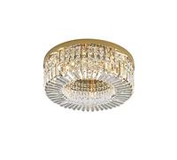 Feng Shui， YRYRYW Nordic Round Ceiling Light,E14 Crystal Chandelier,Flush Mount Ceiling Lamp 16 Inches Dimmable Ceiling Light For Hallway Bedroom Living Room-Chrome 40 * 17cm Household faucets