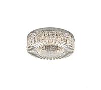 Feng Shui， YRYRYW Nordic Round Ceiling Light,E14 Crystal Chandelier,Flush Mount Ceiling Lamp 16 Inches Dimmable Ceiling Light For Hallway Bedroom Living Room-Chrome 40 * 17cm Household faucets