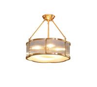 Feng Shui， YRYRYW Wave Art Lampshade,E27 American Full Copper Ceiling Lamp,Living Room Bedroom Study Dining Room, Postmodern Light Luxury Chandelier,Creative Semi-ceiling Lamp-Copper 60cm Household