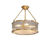 Feng Shui， YRYRYW Wave Art Lampshade, Postmodern Light Luxury Chandelier,Creative Semi-ceiling Lamp,Living Room Bedroom Study Dining Room,E27 American Full Copper Ceiling Lamp-Copper 50cm Household
