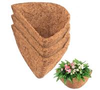 Fengaim Half Round Hanging Basket Liners, Natural Coco Liners for Planters, Coconut Replacement Liners, Wall Mounted Coconut Fibers Planter Liner for Garden Flower, Plant Pots (3 Pack, 16 Inch)
