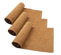 Fengaim Natural Coco Liner Roll, 3 Rolls 1m*0.3m/40" x 12" Coconut Planter Liners, Coco Hanging Basket Liner Coconut Growing Mat Coconut Fibre Matting Liner Roll for Patio Containers Wall Troughs
