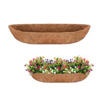Fengaim Trough Coco Replacement Liners, Coco Fiber Liners for Planters Hanging Basket Liners, Coco Coir Liners Window Box Liners, Wall-mounted Coco Liner for Window Box (1 Pack, 24 Inch)