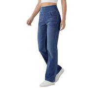 Fengbay Pull on Jeans for Women UK Straight High Waisted Stretchy Trendy Lightweight Bootcut Tapered Denim Leggings