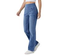 Fengbay Pull on Jeans for Women UK Straight High Waisted Stretchy Trendy Lightweight Bootcut Tapered Denim Leggings