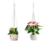 FENGCHUANG 2 Pack Macrame Plant Hanger Can be Hung on the Wall Hanging Planters Baskets Suitable for Home Gardens Balconies Ceiling Decorations and Outdoor Home Decor - 34inch