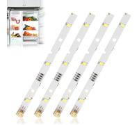 FENGCHUANG 4 Pcs Led Light Bar for RONGSHENG/HISENSE Refrigerator Fridge Light Bar E349766 MDDZ-162A 1629348 DC12V, Replacement LED Fridge Strip Light