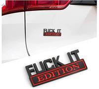 FENGCHUANG Car 3D Metal Decals Sticker, Self-Adhesive Badge Car Sticker, Applicable to the Interior and Exterior Decoration of the Truck or the Surface of Glass (Black Red)