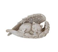 FENGCHUANG Cat Garden Ornaments Outdoor, pet memorial stones with Angel Wings, Weather-Resistant Polyresin (Cat)