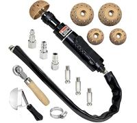 FENGCHUNS Upgrade Air Tire Repair Polish Patch Tools Heavy Duty, Includes 2650RPM Air Tire Buffer,Tire Inner Liner Scraper,40mm 55mm Patch Roller Tungsten Steel Buffing Wheel Tire Patch Tools kit